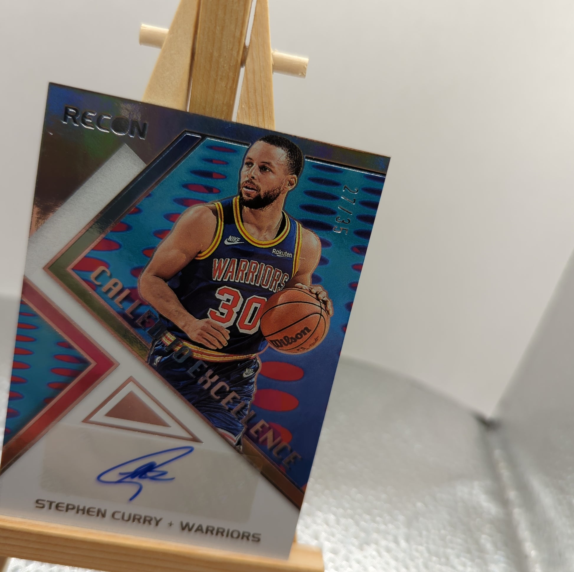 PANINI 2021-2022 Recon AUTO signed /35 Warriors Numbered Steph Curry FRENLY BRICKS - Open 7 Days