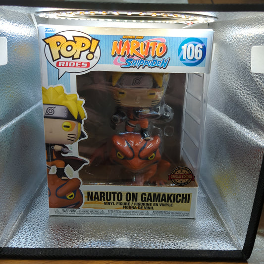 Naruto on Gamakichi 106 Naruto Shippuden 6" Funko Pop Vinyl New in Mint Box FRENLY BRICKS - Open 7 Days