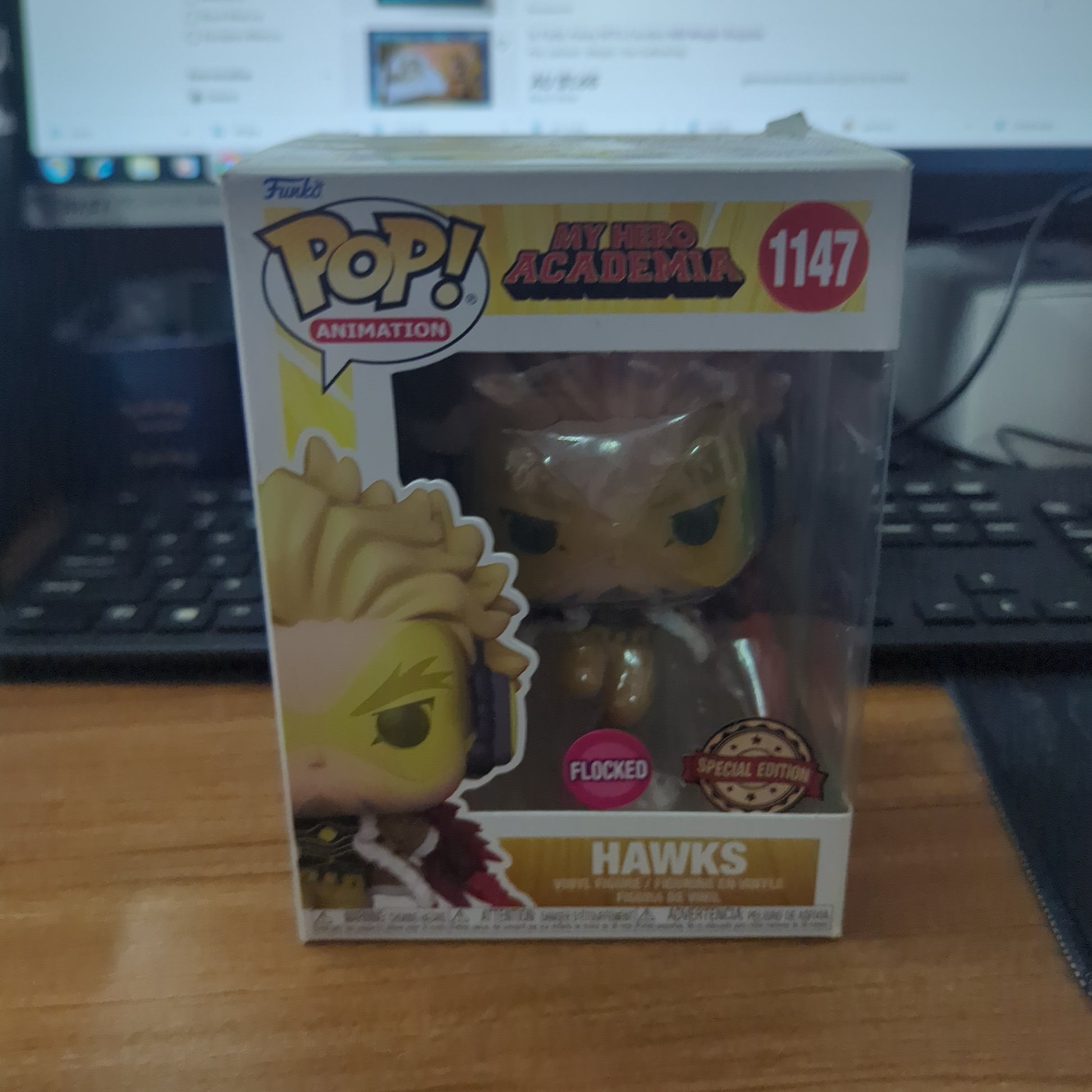 Hawks Flocked 1147 Funko Pop My Hero Academia Special Edition Vinyl Figure MHA FRENLY BRICKS - Open 7 Days