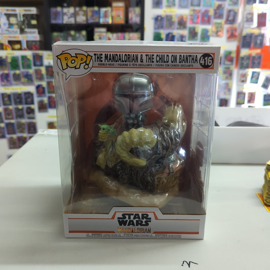 - The Mandalorian And The Child On Bantha - Star wars #416 - Funko Pop Vinyl - FRENLY BRICKS - Open 7 Days