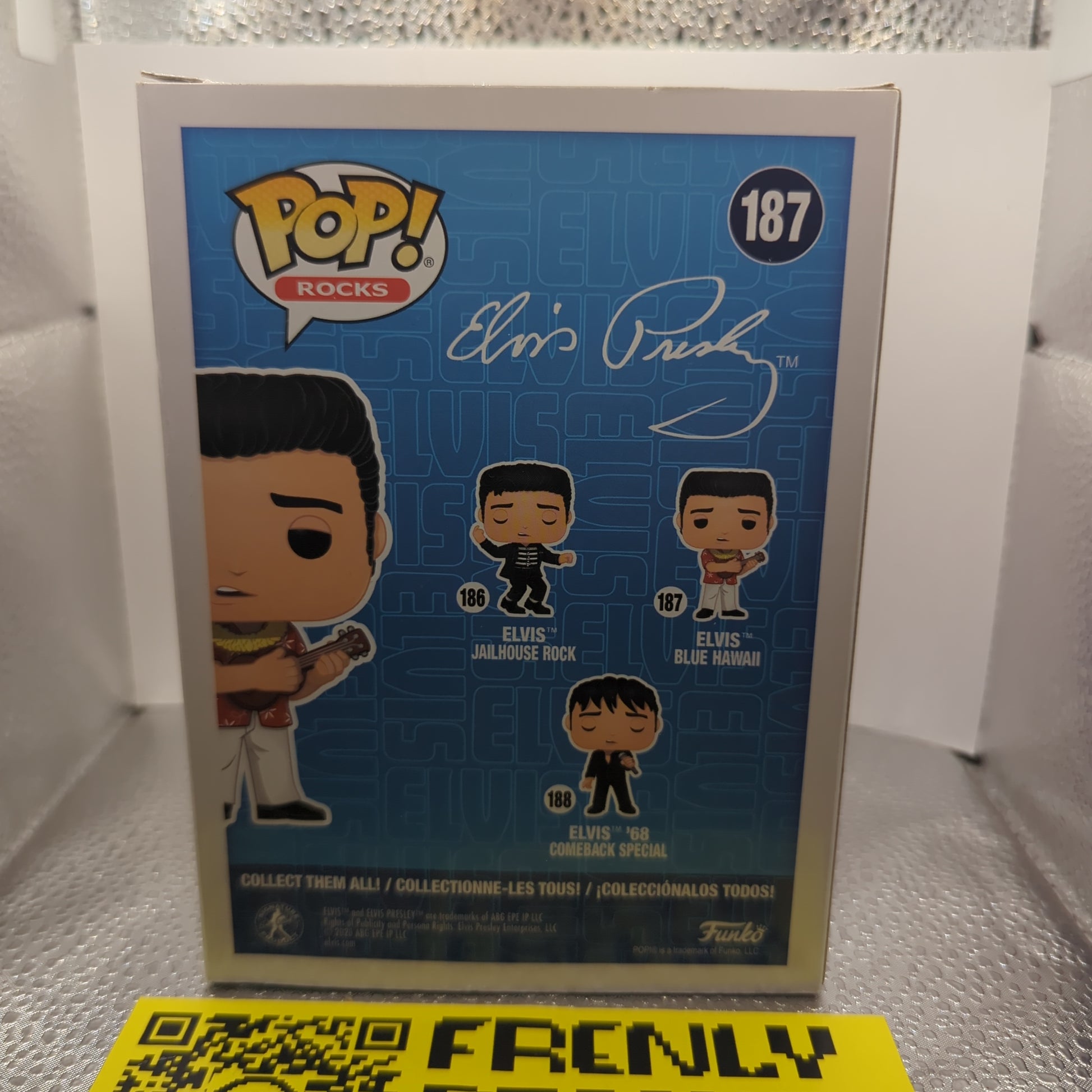 Funko Pop! Rocks Elvis Presley 187 Elvis Blue Hawaii Vinyl FRENLY BRICKS - Open 7 Days