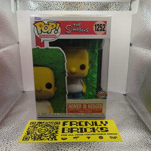 Homer In Hedges Funko Pop Vinyl Exclusive #1252 The Simpsons FRENLY BRICKS - Open 7 Days