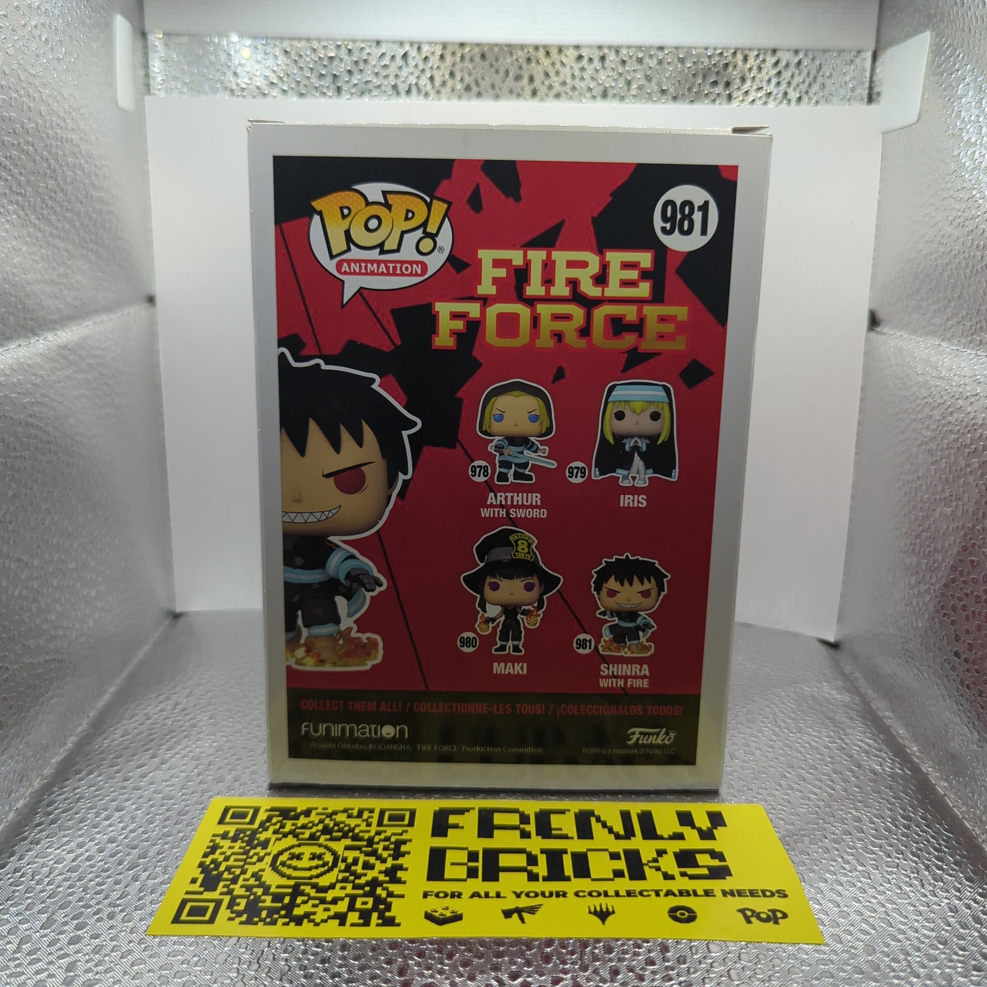 SHINRA + Fire Force Glow GITD 981 Funko Pop Vinyl FRENLY BRICKS - Open 7 Days