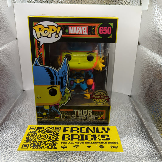 Funko Pop Marvel Thor Special Edition Blacklight Bobblehead Vinyl Figure #650 FRENLY BRICKS - Open 7 Days