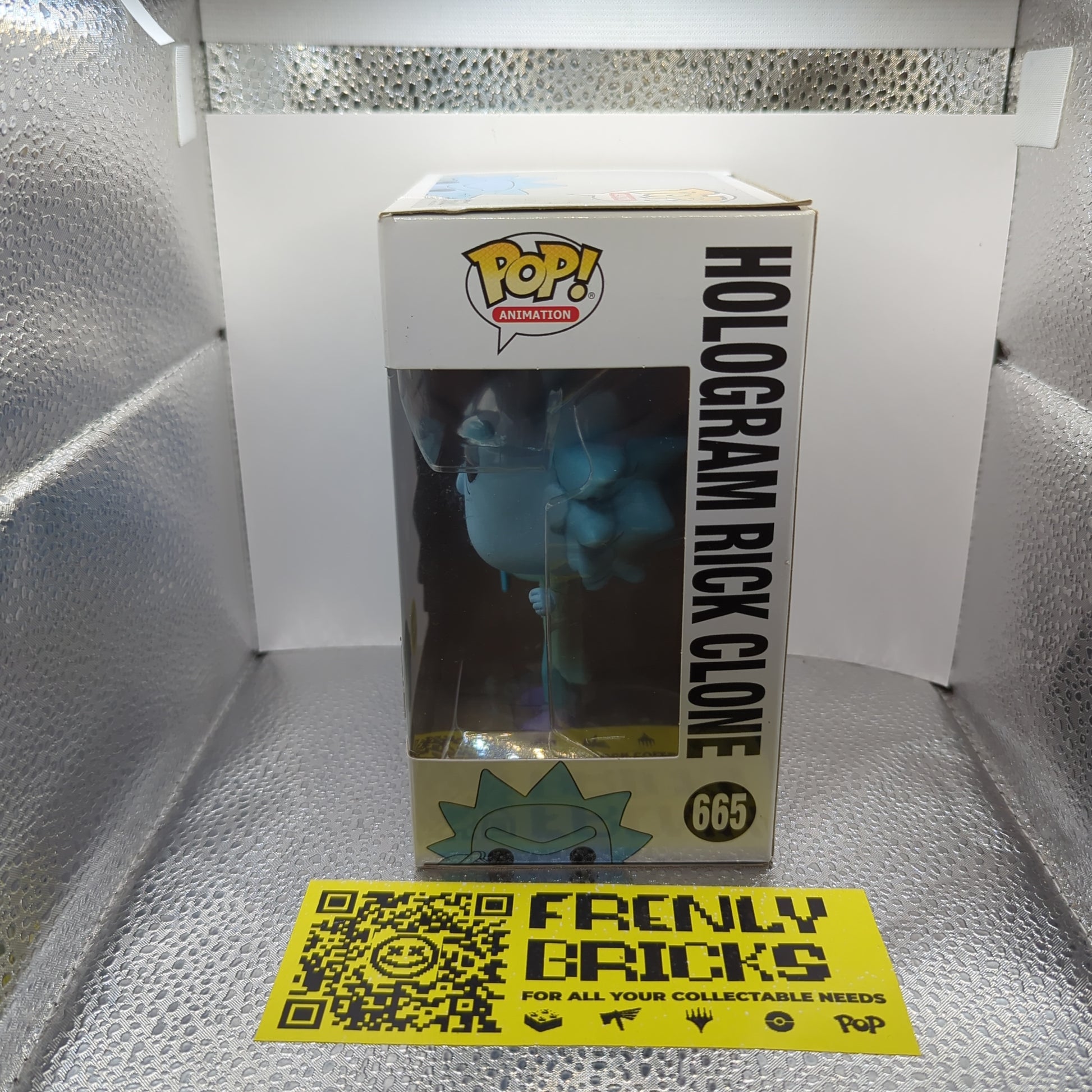 FUNKO RICK & MORTY HOLOGRAM RICK CLONE GLOW IN THE DARK POP VINYL #665 NEW FRENLY BRICKS - Open 7 Days