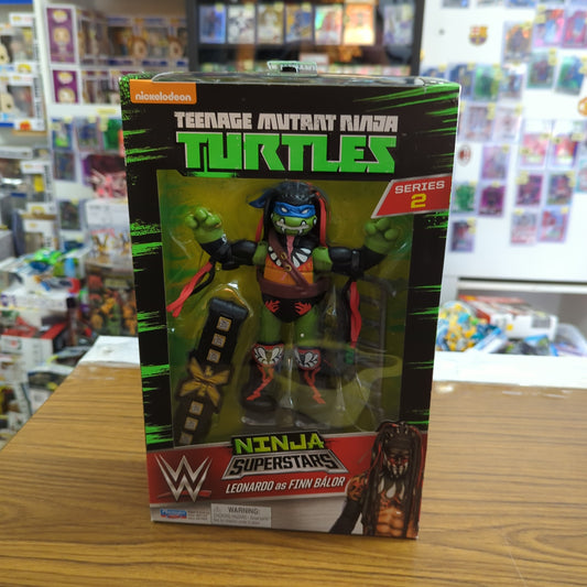 Teenage Mutant Ninja Turtles WWE Ninja Superstars Leonardo Finn Balor Figure NEW FRENLY BRICKS - Open 7 Days