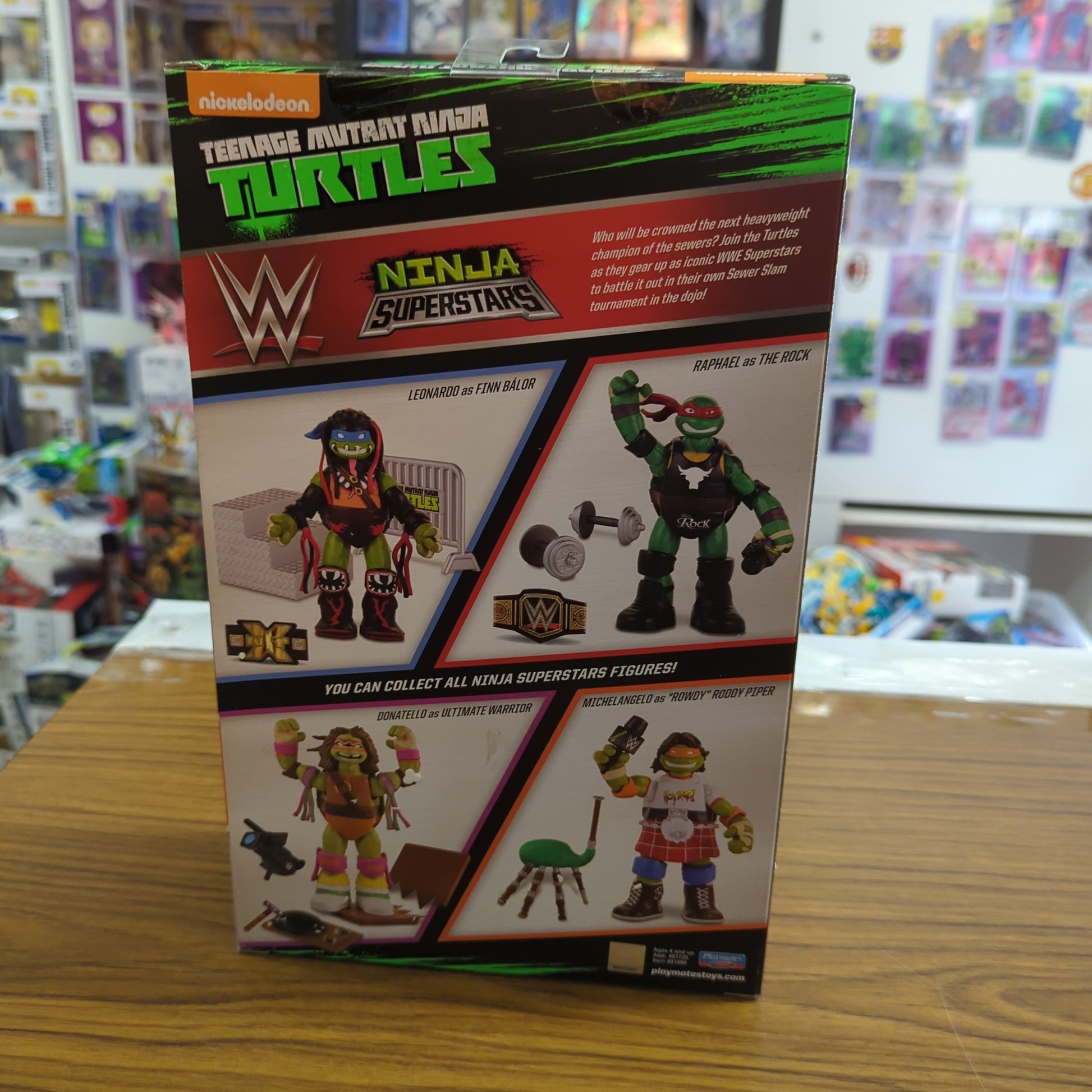 Teenage Mutant Ninja Turtles WWE Ninja Superstars Leonardo Finn Balor Figure NEW FRENLY BRICKS - Open 7 Days