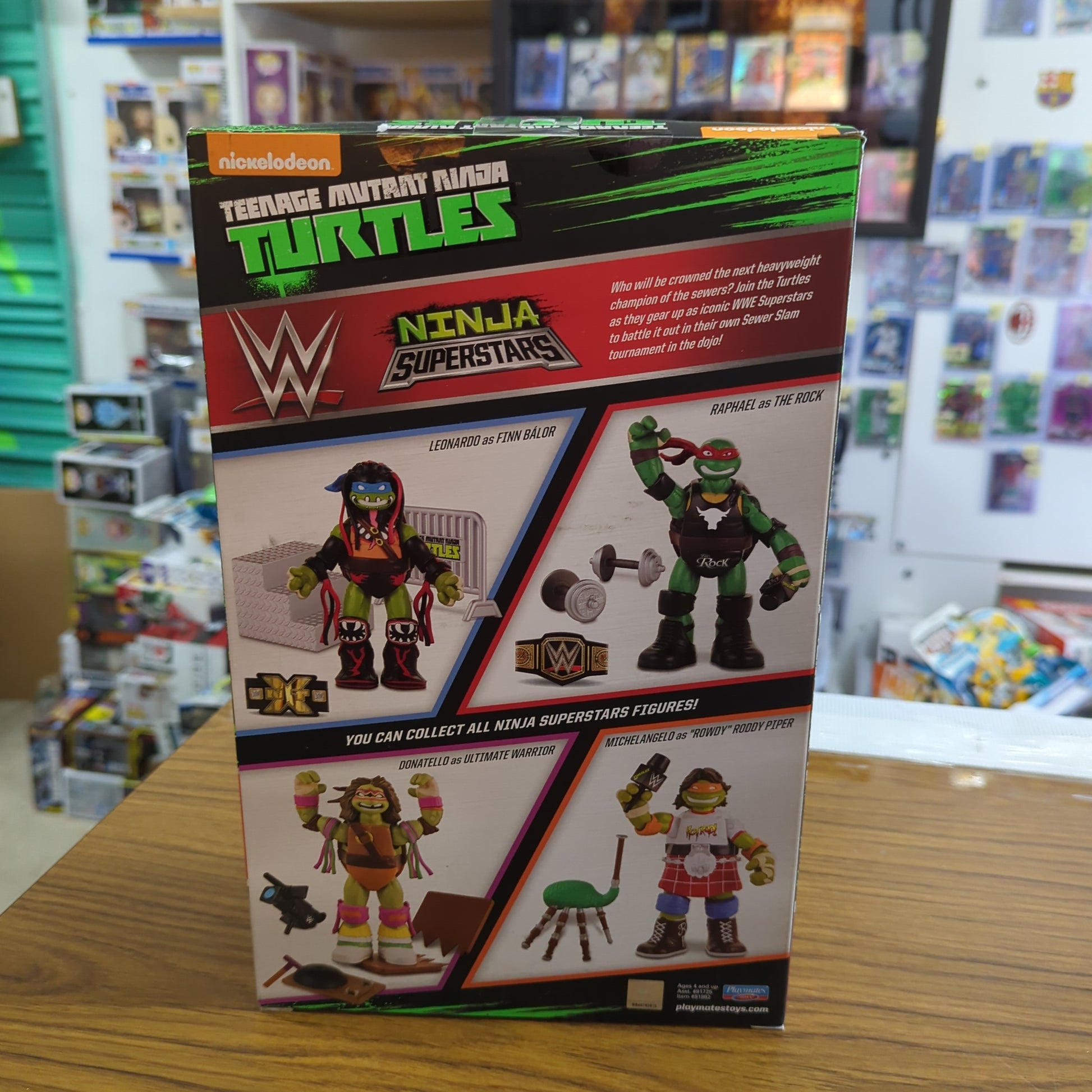 WWE  Teenage Mutant Ninja Turtles WWE Michelangelo as "Rowdy" Roddy Piper New FRENLY BRICKS - Open 7 Days