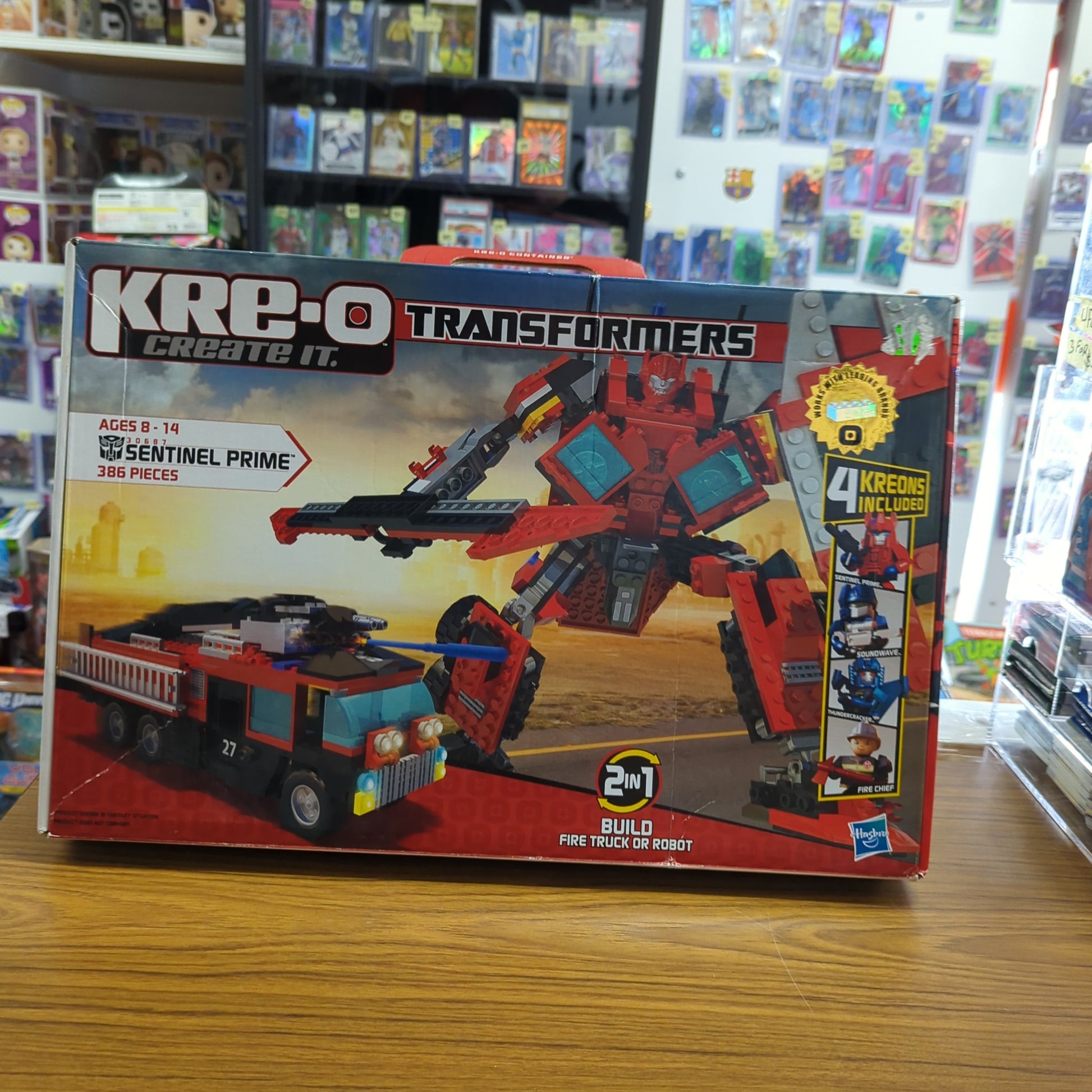 TRANSFORMERS KRE-O SENTINEL PRIME #30687 w/ 4 KREONS - 386 PIECES FRENLY BRICKS - Open 7 Days