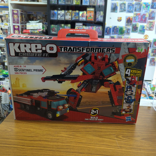 TRANSFORMERS KRE-O SENTINEL PRIME #30687 w/ 4 KREONS - 386 PIECES FRENLY BRICKS - Open 7 Days