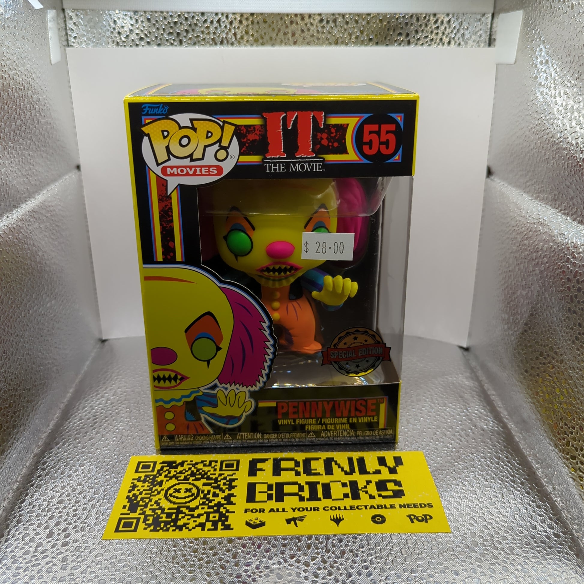 IT Movie- Pennywise Blacklight Pop! Vinyl  Funko #55 FRENLY BRICKS - Open 7 Days