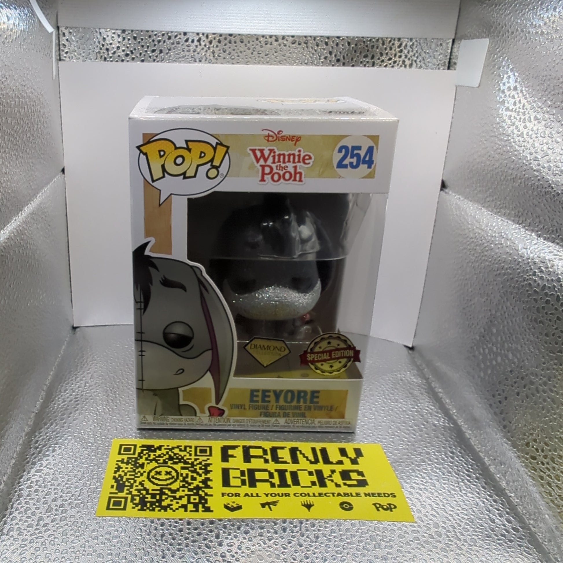 Eeyore Glitter SE 254 Disney Funko Pop Vinyl New in Mint Box + Protector FRENLY BRICKS - Open 7 Days