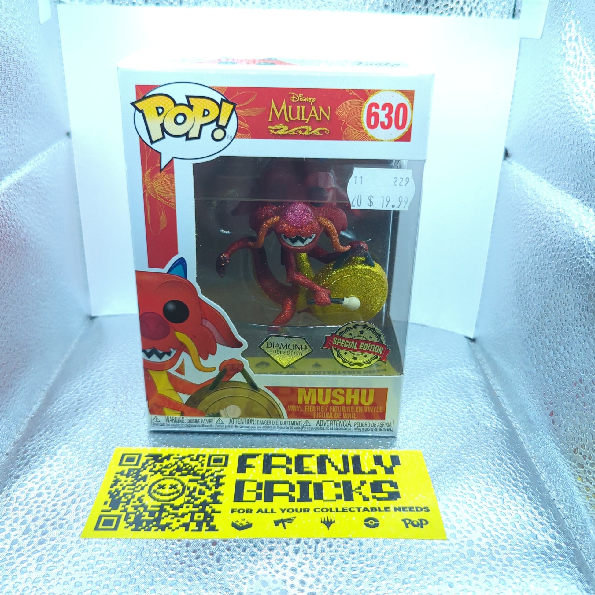 Funko Pop! Vinyl - Disney Mulan - Mushu Diamond Glitter #630 SE Vaulted 2019 FRENLY BRICKS - Open 7 Days