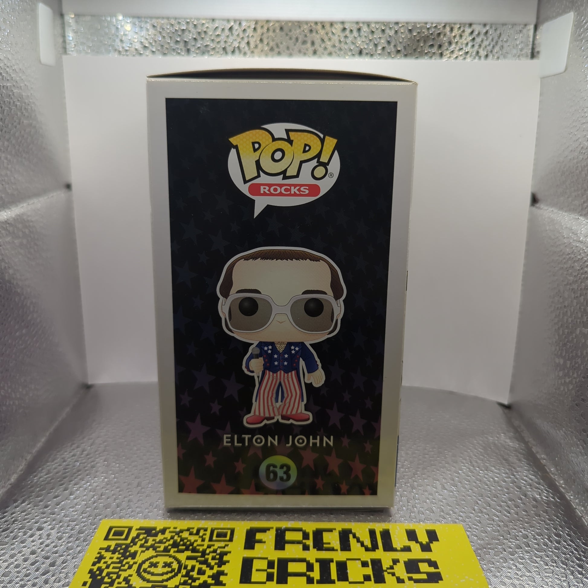 Rocks - Elton John Red White & Blue Glitter #63 Funko Pop! Vinyl FRENLY BRICKS - Open 7 Days