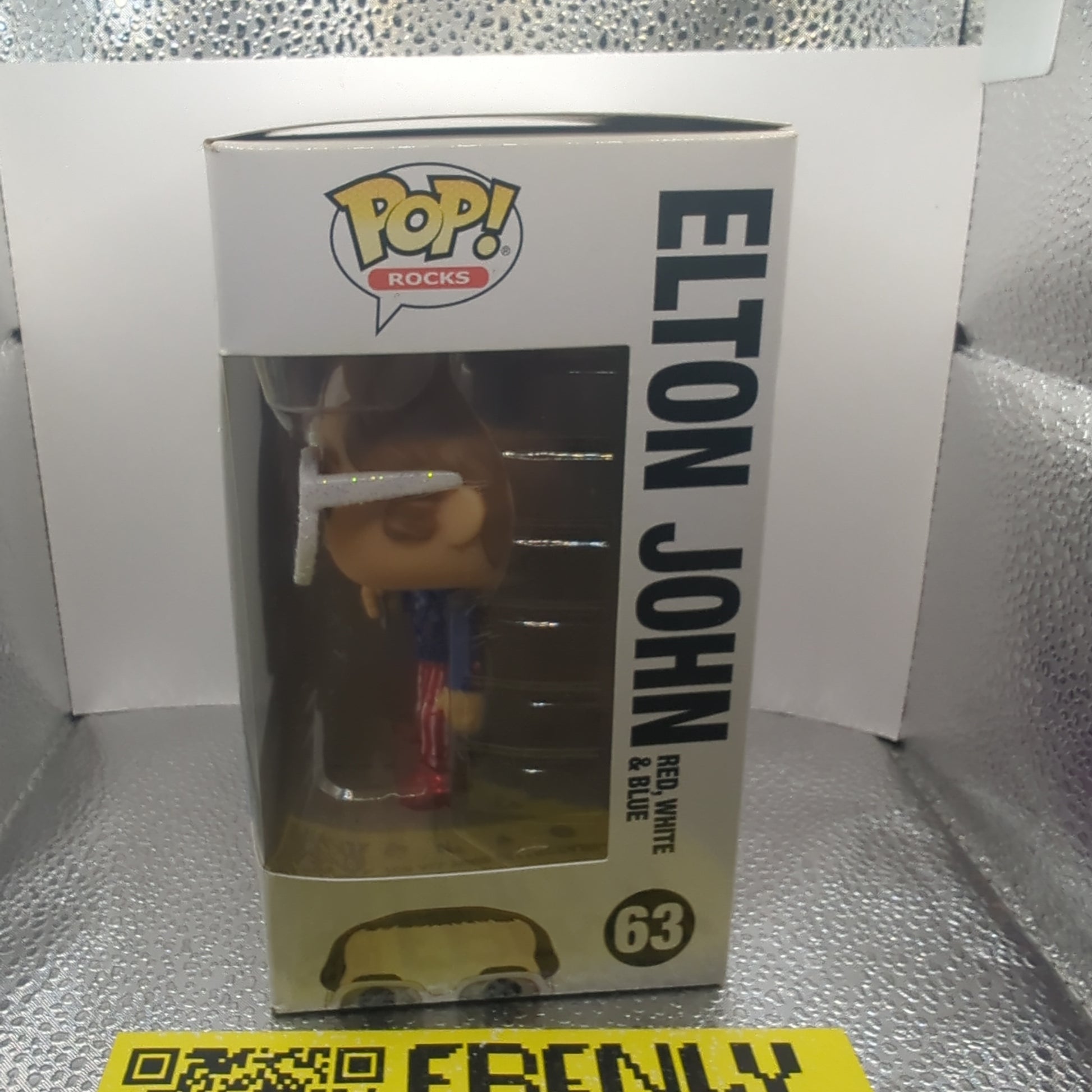 Rocks - Elton John Red White & Blue Glitter #63 Funko Pop! Vinyl FRENLY BRICKS - Open 7 Days