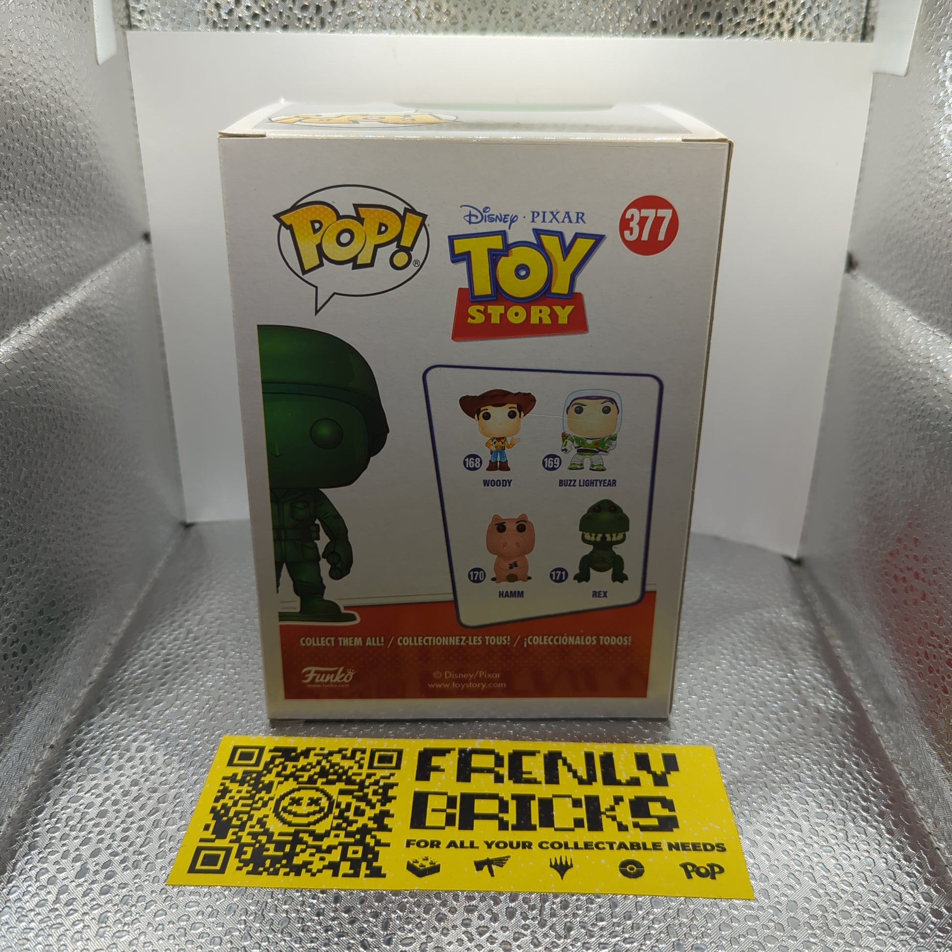 Disney Funko Pop - Army Man - Toy Story - ECCC Excl - No. 377 - Free Protector FRENLY BRICKS - Open 7 Days