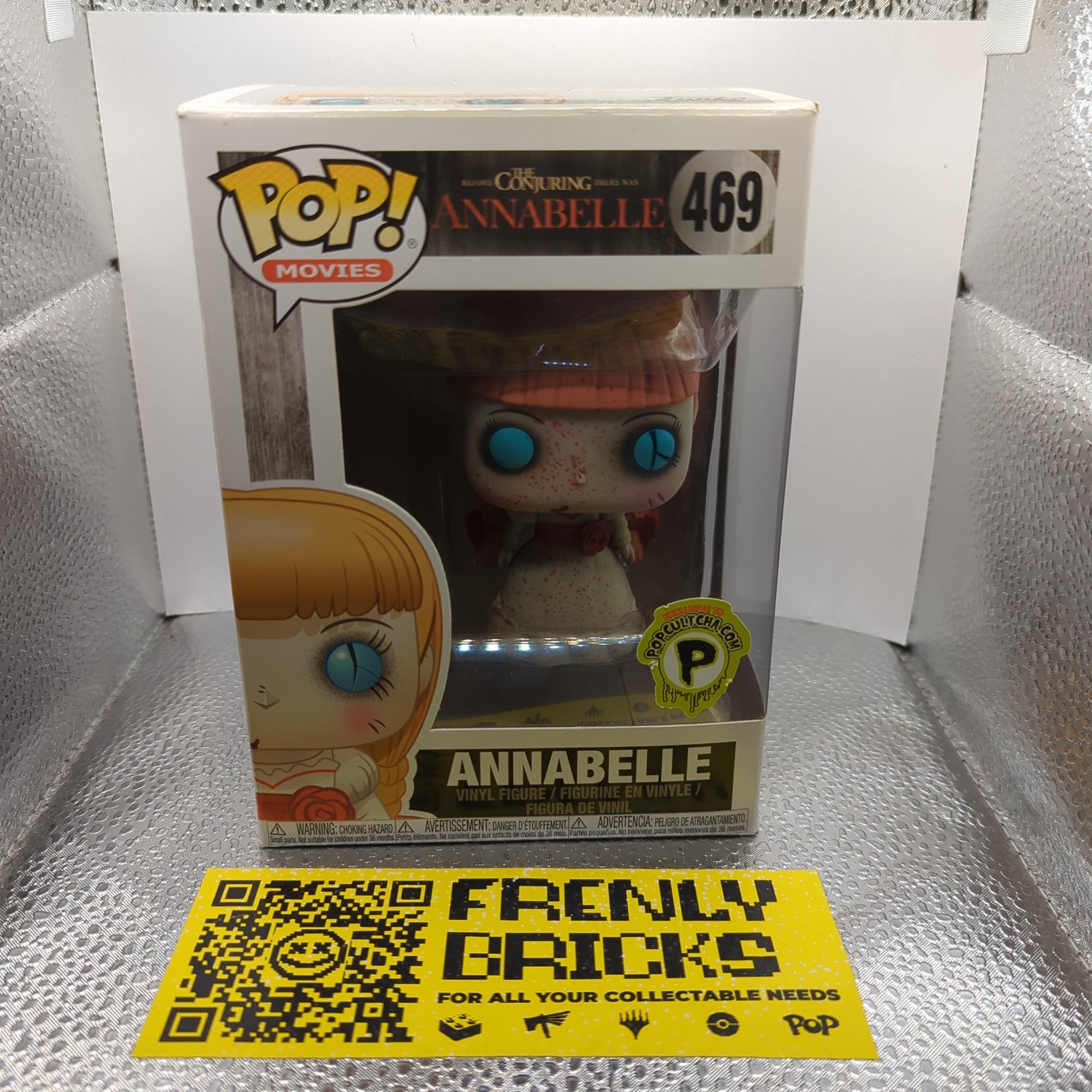 FUNKO POP MOVIES ANNABELLE #469 Blood Splattered VAULTED VINYL popcultcha exclusive FRENLY BRICKS - Open 7 Days