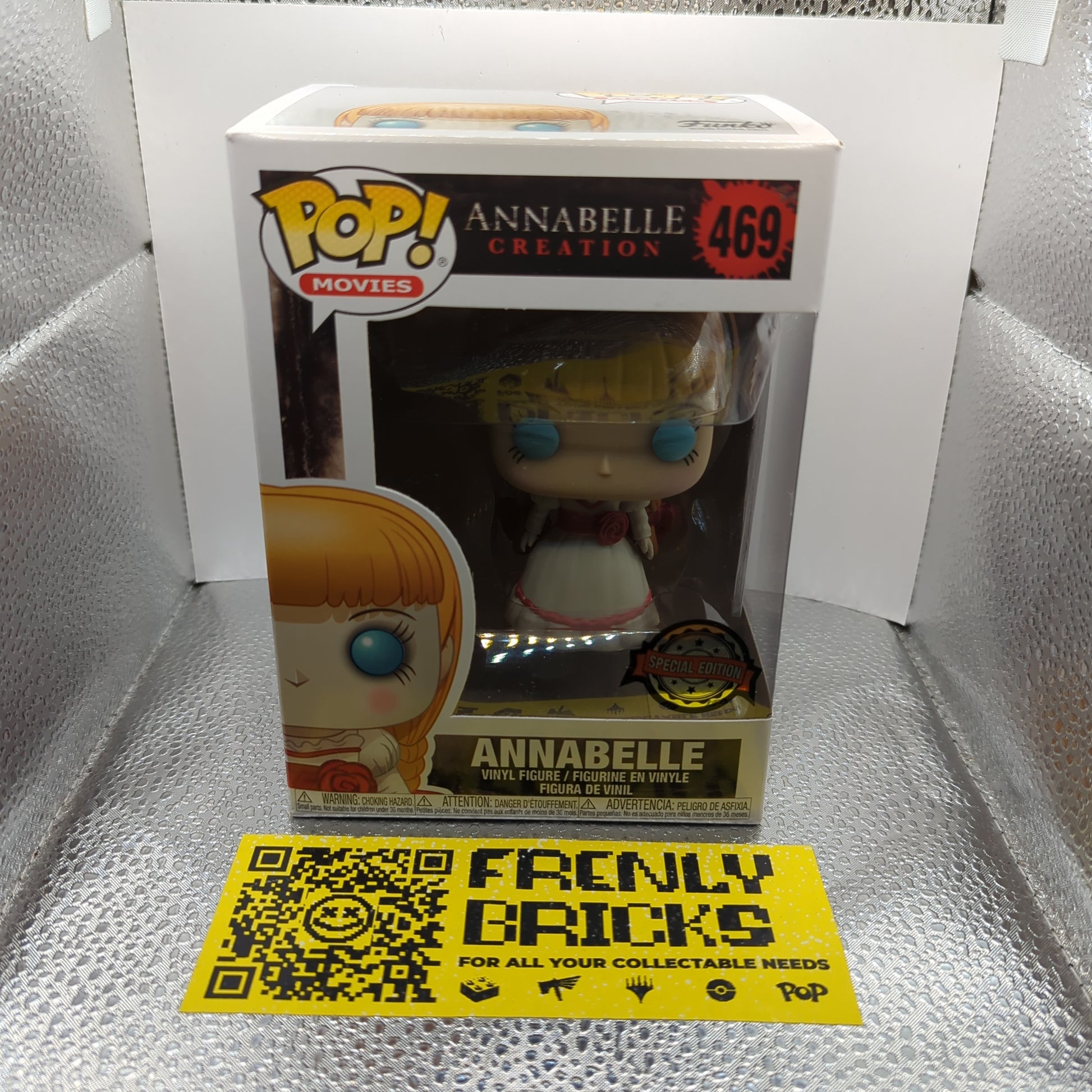 Funko Pop! Movies - Annabelle Creation - Annabelle #469 FRENLY BRICKS - Open 7 Days