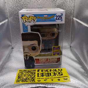 Funko Pop Vinyl SpiderMan Homecoming Tony Stark 225 SDCC 2017 exclusive FRENLY BRICKS - Open 7 Days