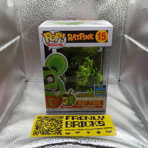 Rat Fink (green chrome) Funko Pop Vinyl Exclusive 2019 SDCC #15 FRENLY BRICKS - Open 7 Days