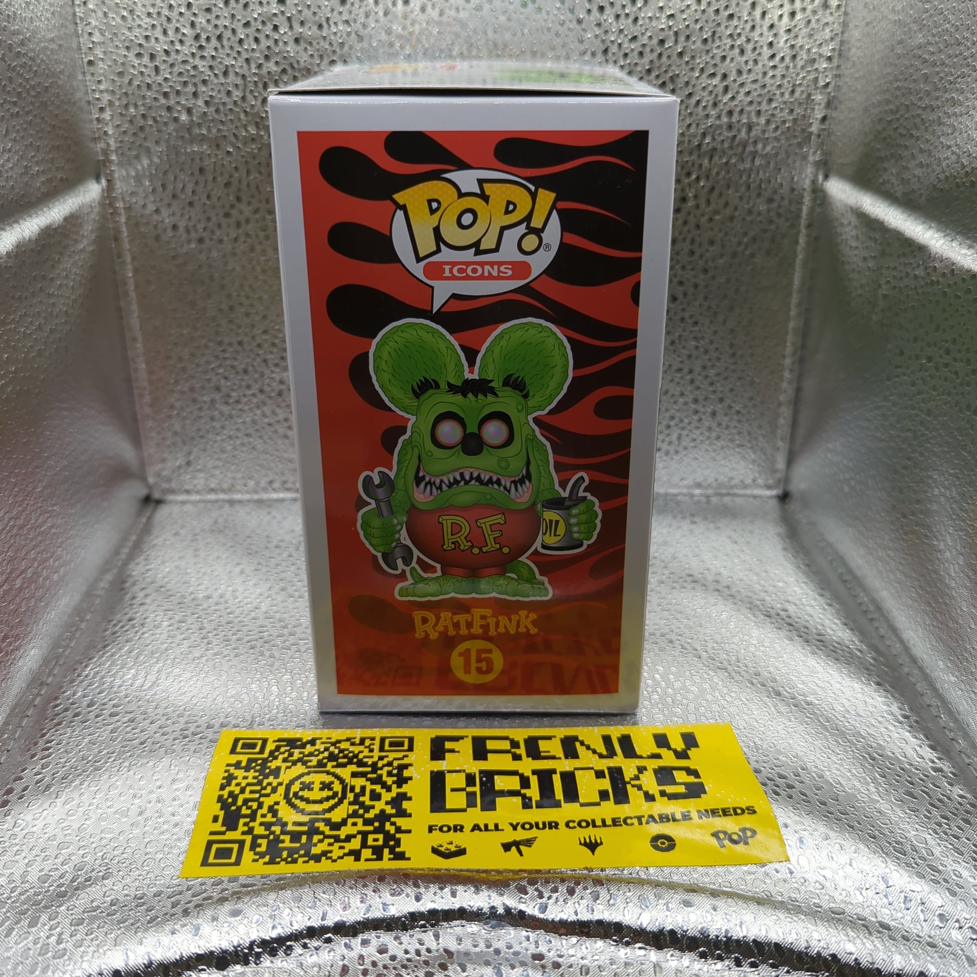 Rat Fink (green chrome) Funko Pop Vinyl Exclusive 2019 SDCC #15 FRENLY BRICKS - Open 7 Days