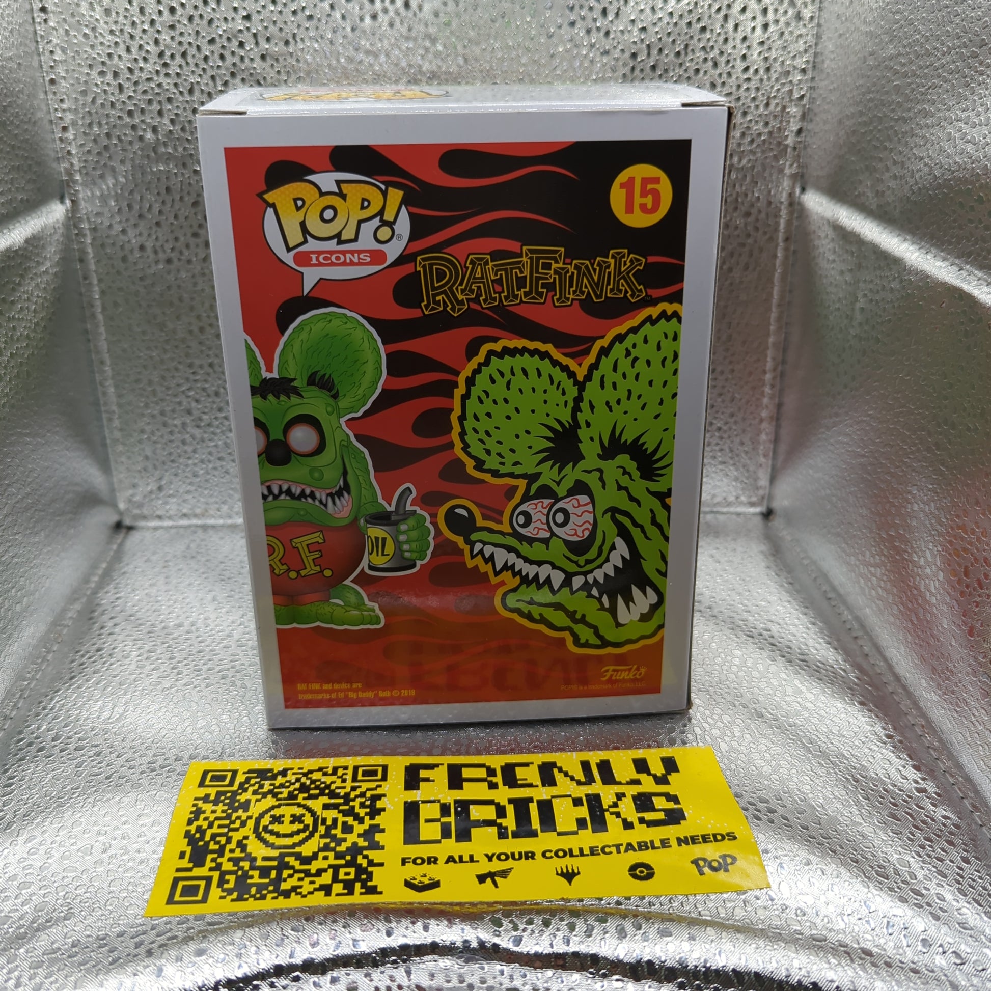 Rat Fink (green chrome) Funko Pop Vinyl Exclusive 2019 SDCC #15 FRENLY BRICKS - Open 7 Days