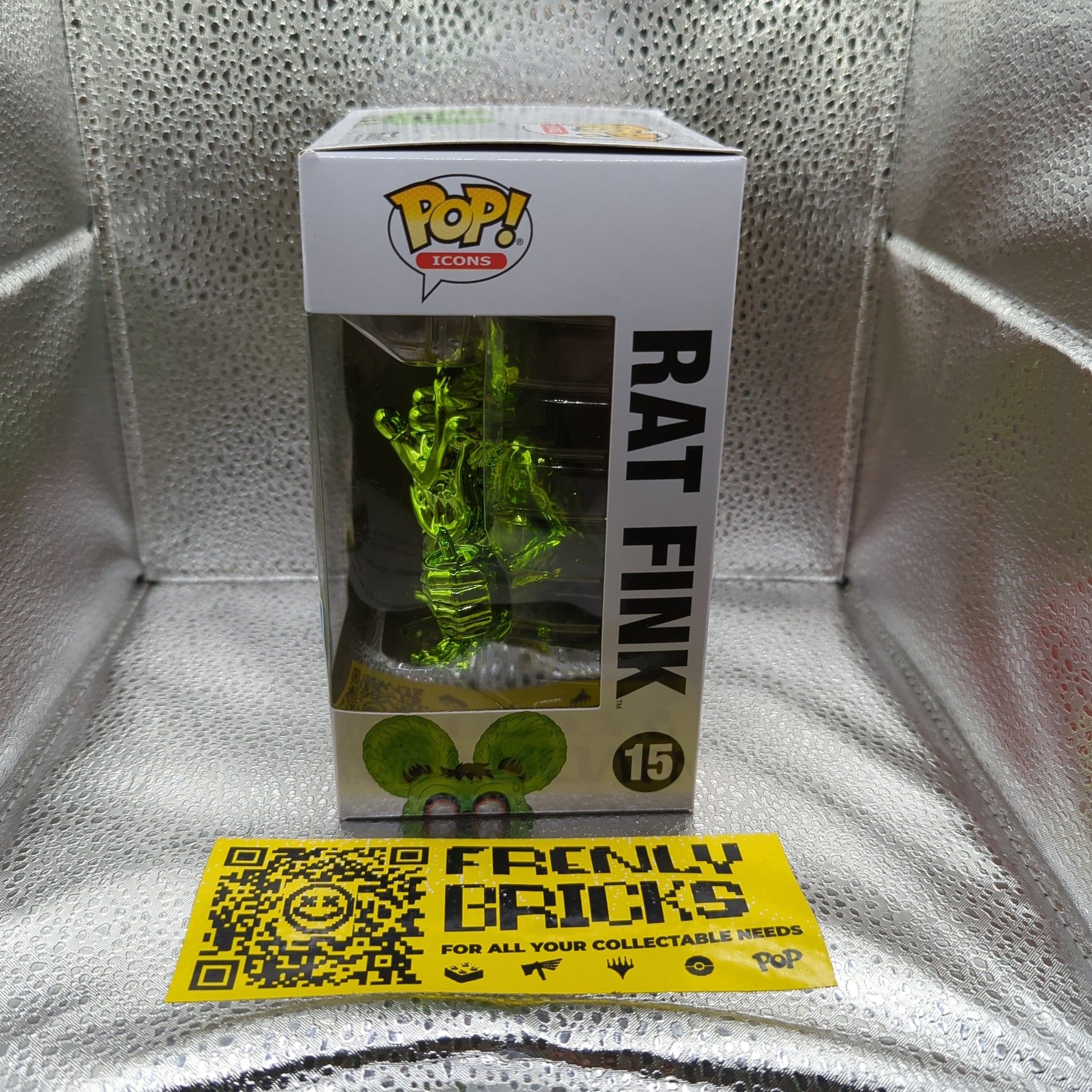 Rat Fink (green chrome) Funko Pop Vinyl Exclusive 2019 SDCC #15 FRENLY BRICKS - Open 7 Days