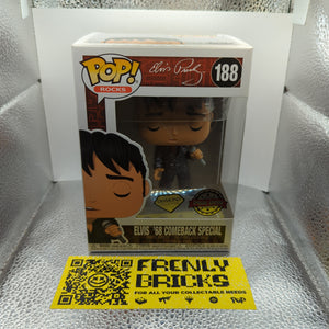 Elvis Presley 1968 Comeback Special Diamond Glitter Pop! Vinyl Figure  #188 FRENLY BRICKS - Open 7 Days