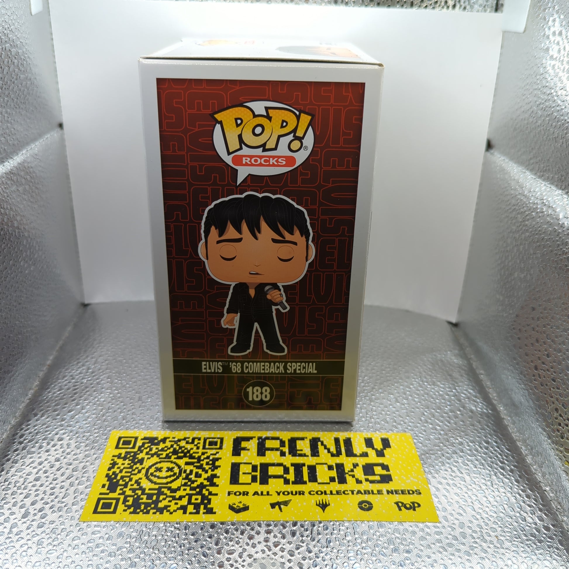 Elvis Presley 1968 Comeback Special Diamond Glitter Pop! Vinyl Figure  #188 FRENLY BRICKS - Open 7 Days