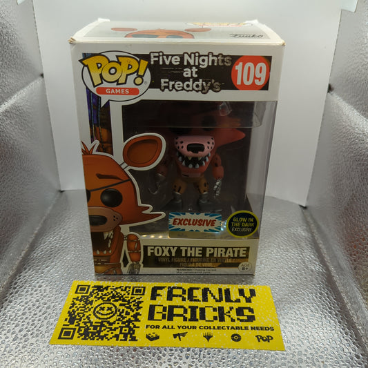 Funko Pop Games FIVE NIGHTS AT FREDDY'S - Foxy the Pirate Glow Exclusive #109 FRENLY BRICKS - Open 7 Days