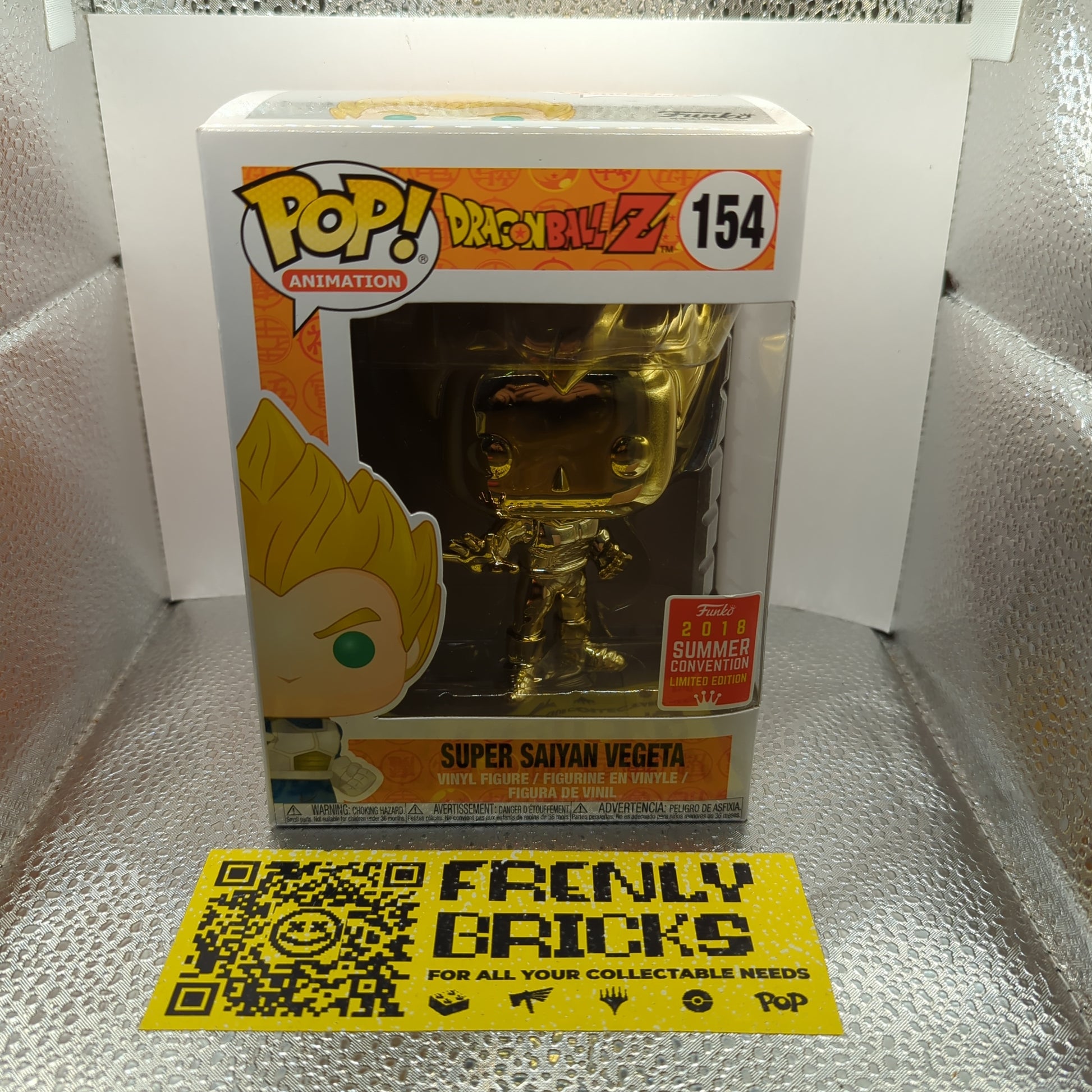 Funko Pop! Animation -Dragon Ball Z -Super Saiyan Vegeta (Gold Chrome) SDCC #154 FRENLY BRICKS - Open 7 Days