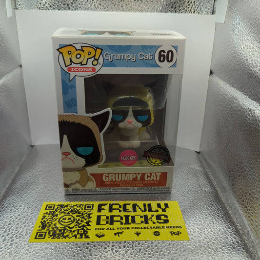 Icons - Grumpy Cat Flocked Pop! Vinyl Figure #60 FRENLY BRICKS - Open 7 Days