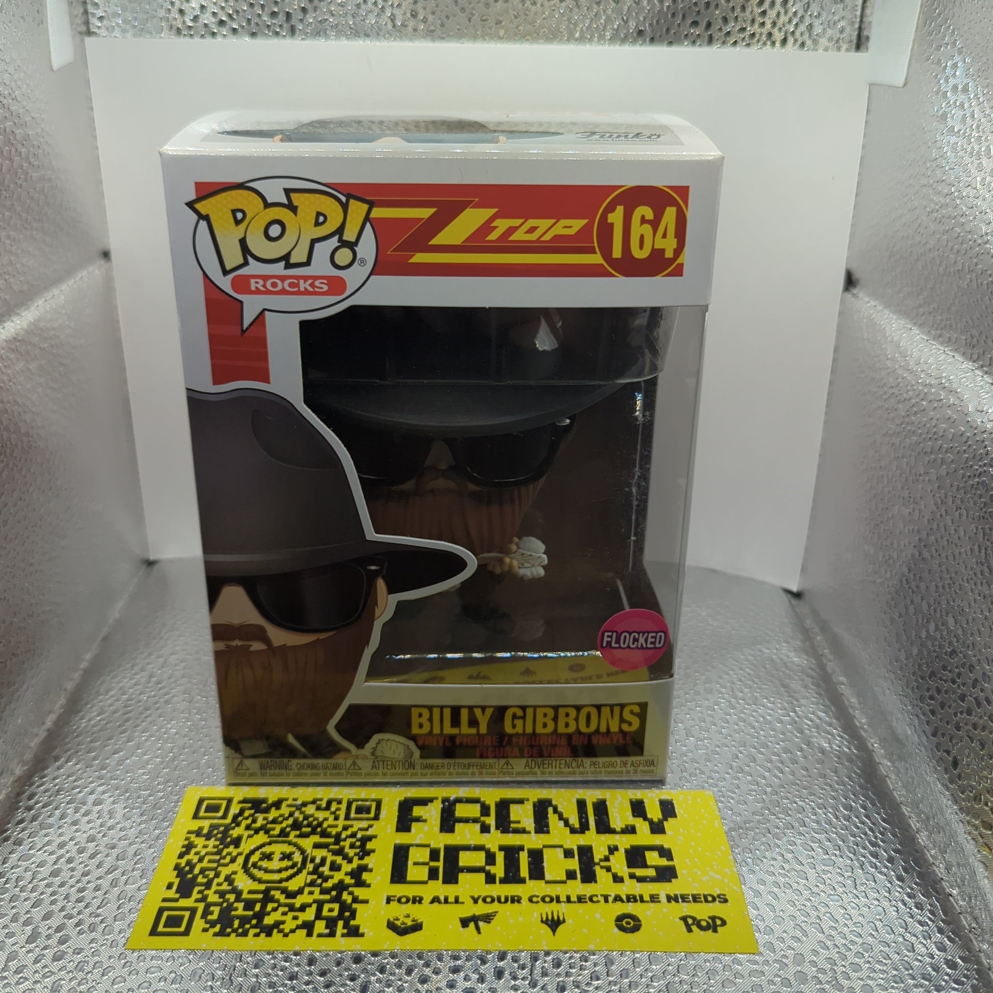 Funko Pop Flocked ZZ Top Billy Gibbons 164 Vinyl Figure FRENLY BRICKS - Open 7 Days