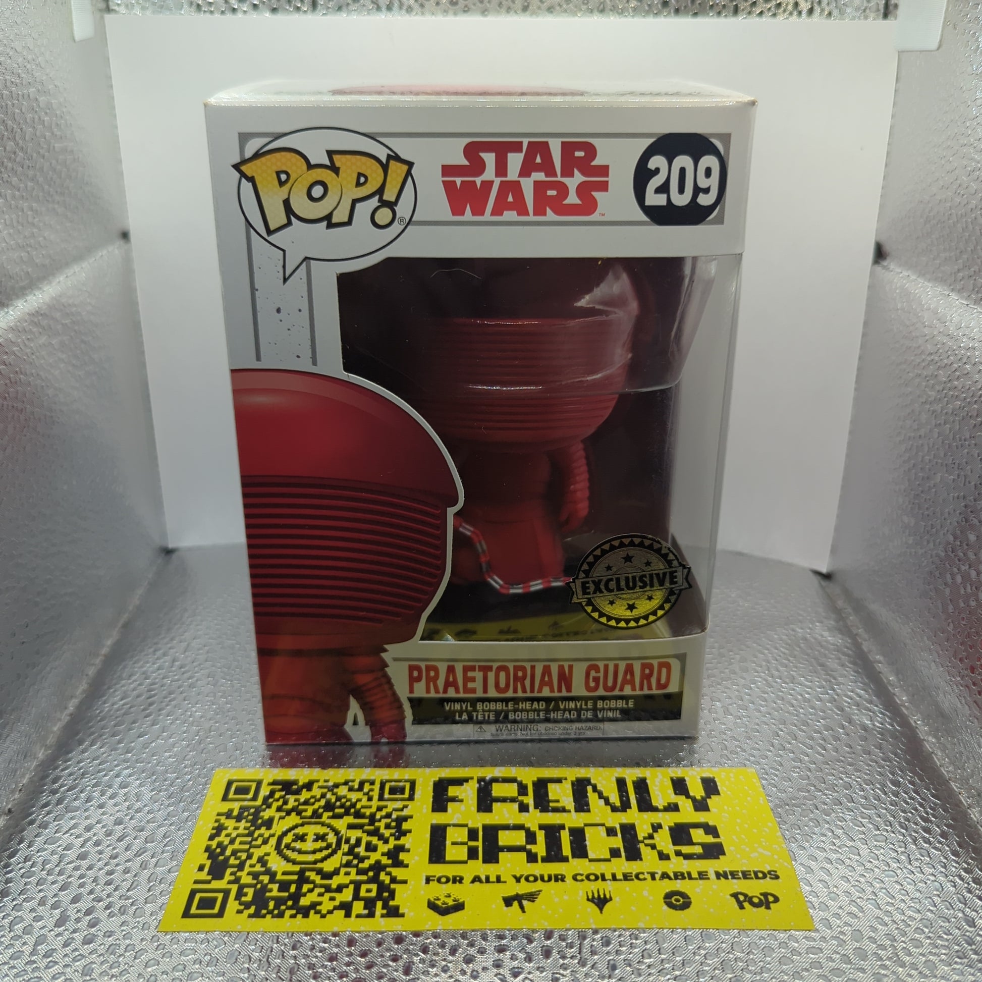 Exclusive PRAETORIAN GUARD 209 FUNKO POP VINYL New in Mint Box + Protector FRENLY BRICKS - Open 7 Days