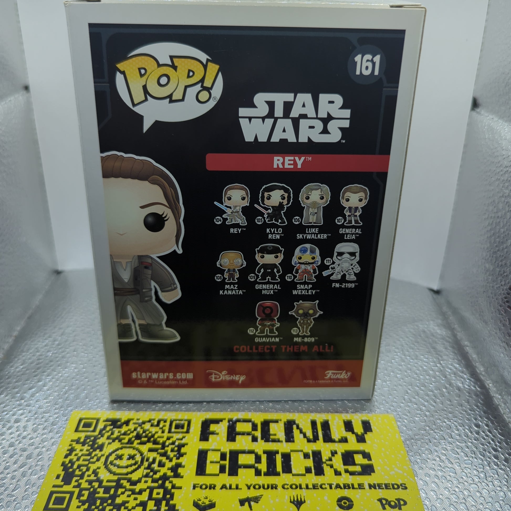 Star Wars Funko Pop - Rey in Finns Jacket - The Force Awakens - No. 161 FRENLY BRICKS - Open 7 Days