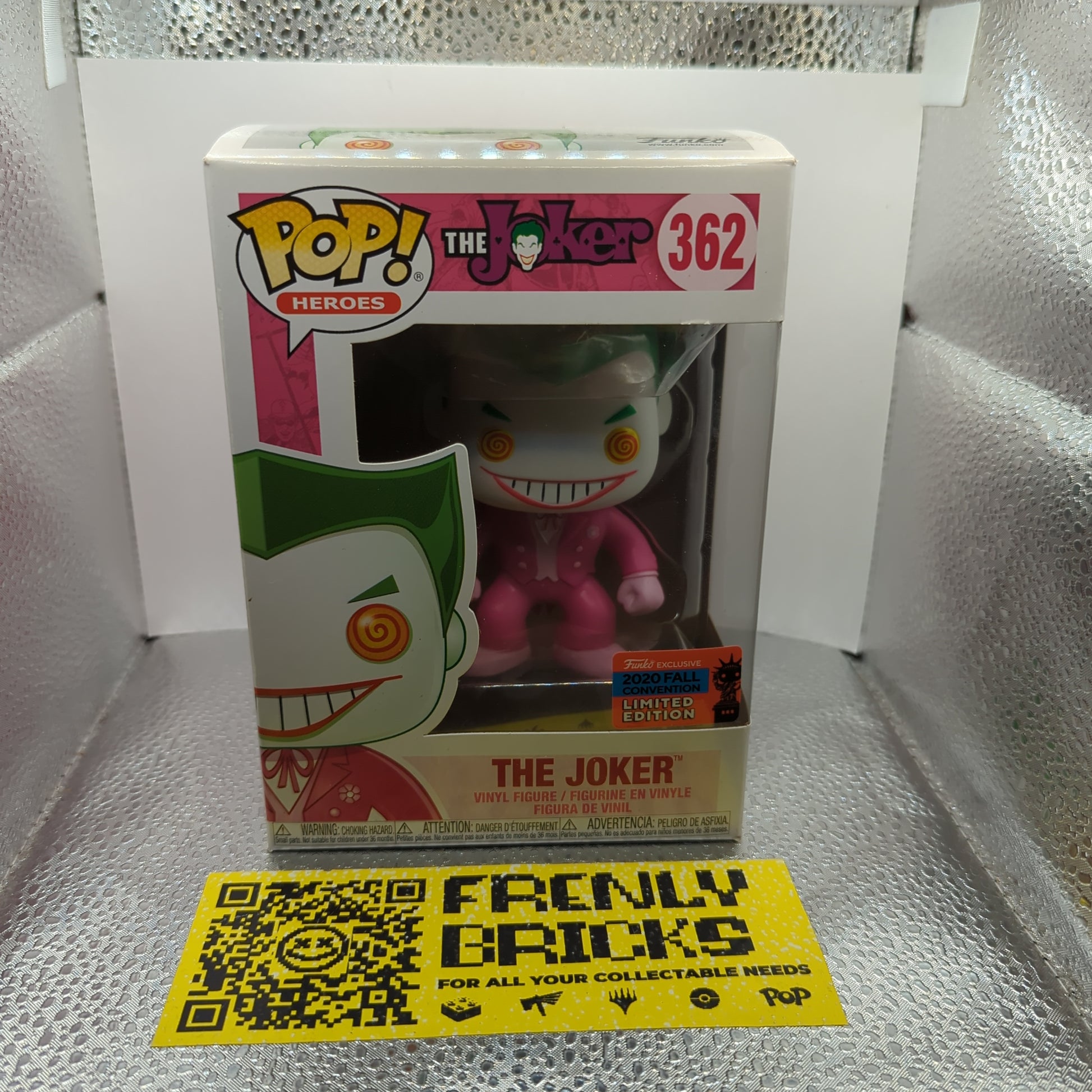 The Joker #362 Rare Pink Breast Cancer DC Funko Pop! Vinyl Figure 2020 NYCC RARE FRENLY BRICKS - Open 7 Days