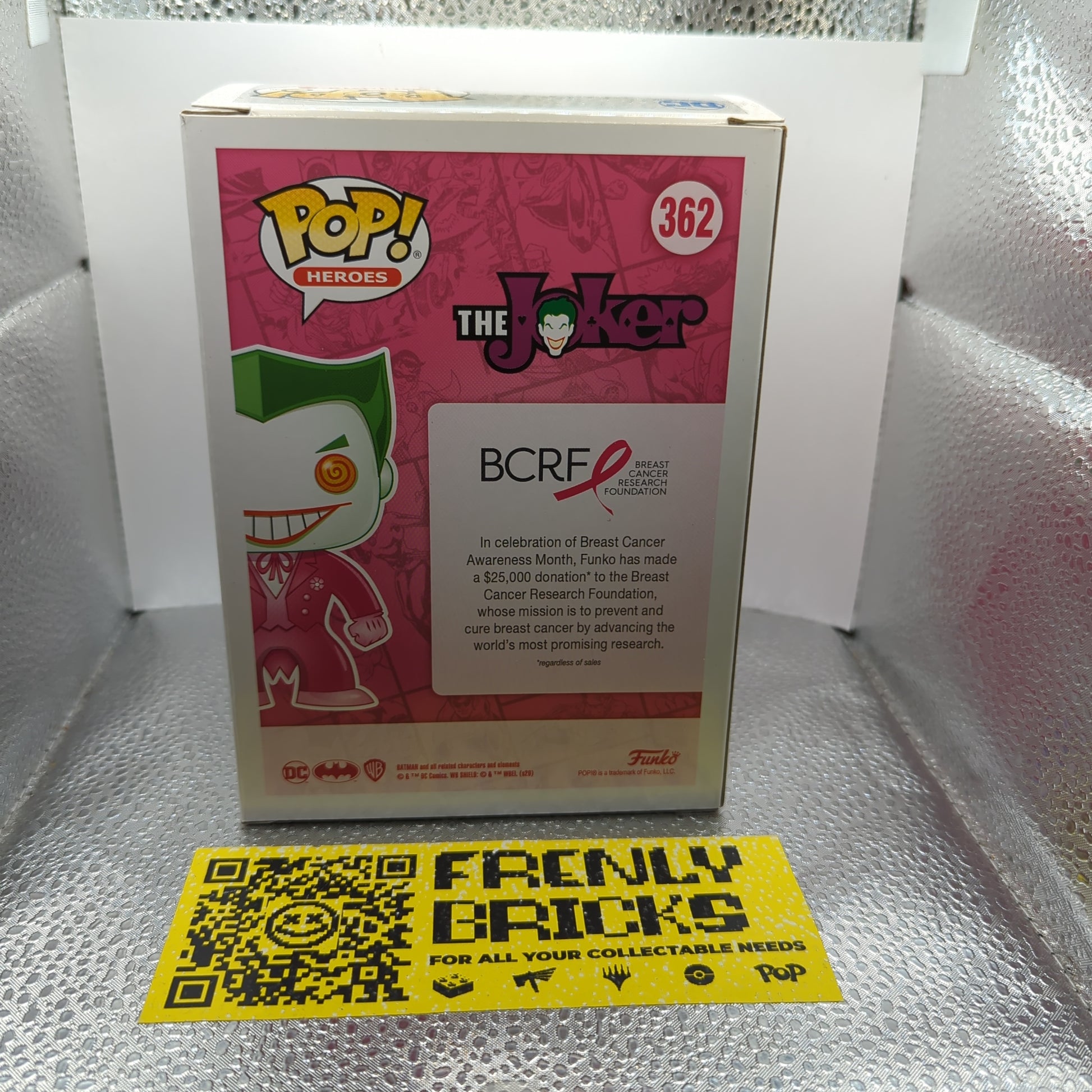 The Joker #362 Rare Pink Breast Cancer DC Funko Pop! Vinyl Figure 2020 NYCC RARE FRENLY BRICKS - Open 7 Days