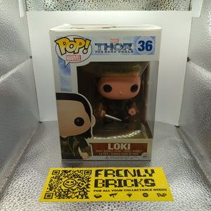 FUNKO POP MARVEL THOR THE DARK WORLD #36 LOKI VAULTED VINYL FIGURE FRENLY BRICKS - Open 7 Days