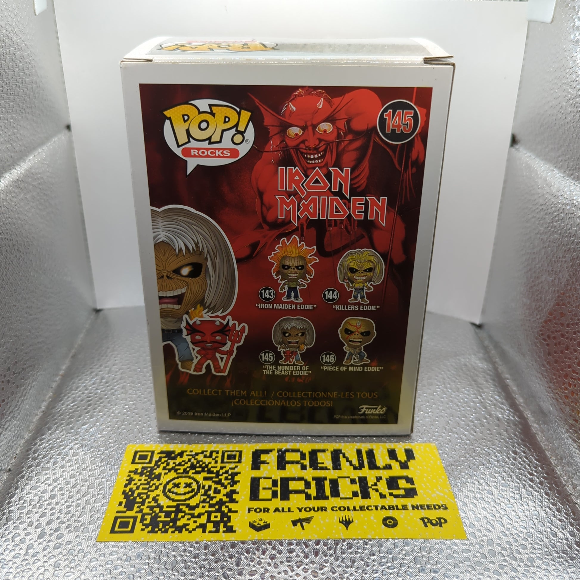 THE NUMBER OF THE BEAST EDDIE Iron Maiden Funko POP! #145 FRENLY BRICKS - Open 7 Days