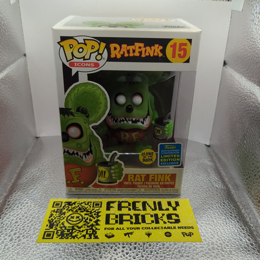 2019 SDCC SCE - Ratfink - Ratfink GITD Pop! Vinyl glow #15 FRENLY BRICKS - Open 7 Days