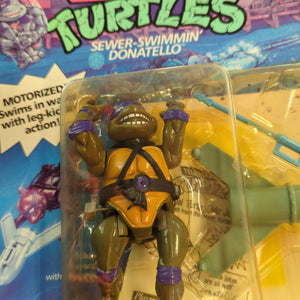 Playmates 1989 Sewer- Swimmin' Donatello Wacky Action Teenage Mutant Ninja Turtl FRENLY BRICKS - Open 7 Days