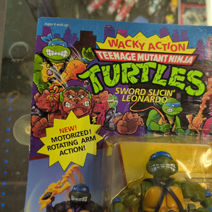 TMNT 1989 Ninja Turtles Wacky Action Sword Slicin Leo Leonardo Action Figure FRENLY BRICKS - Open 7 Days