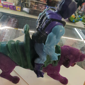 MOTU Panthor Purple Flocked Panther W/ Skeletor  Mattel VTG 1981 No Accessories FRENLY BRICKS - Open 7 Days