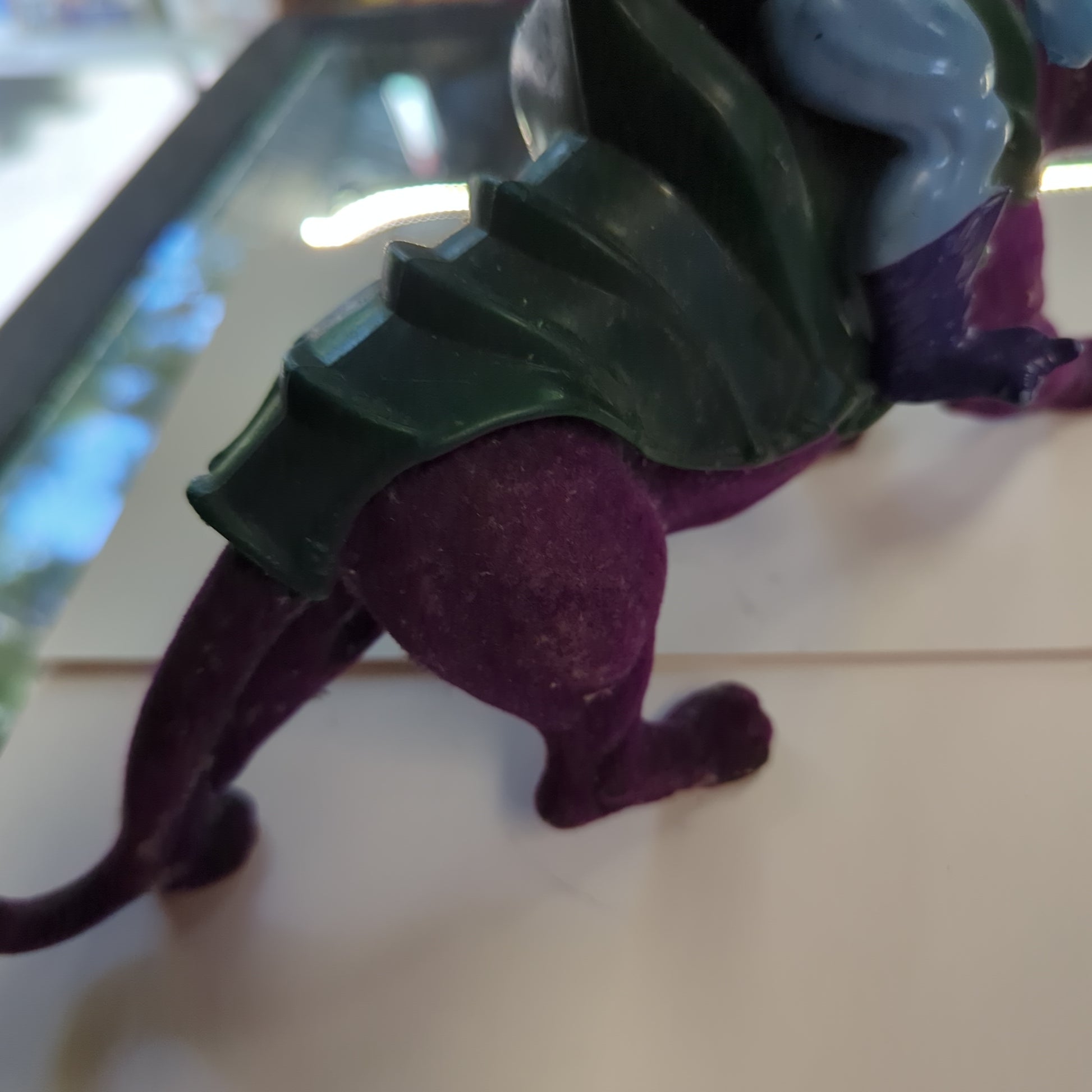 MOTU Panthor Purple Flocked Panther W/ Skeletor  Mattel VTG 1981 No Accessories FRENLY BRICKS - Open 7 Days