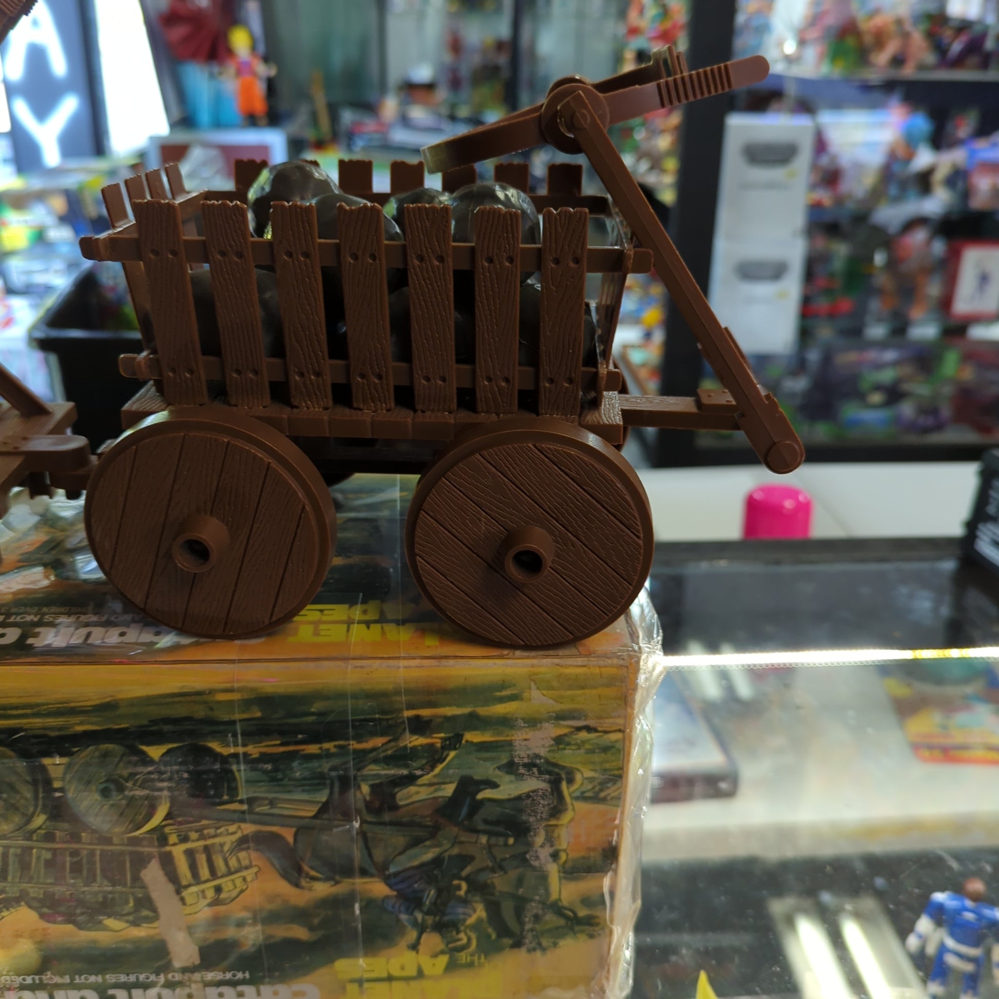 Mego Vintage Planet of the Apes Catapult & Wagon Vehicle Complete w/ Box FRENLY BRICKS - Open 7 Days