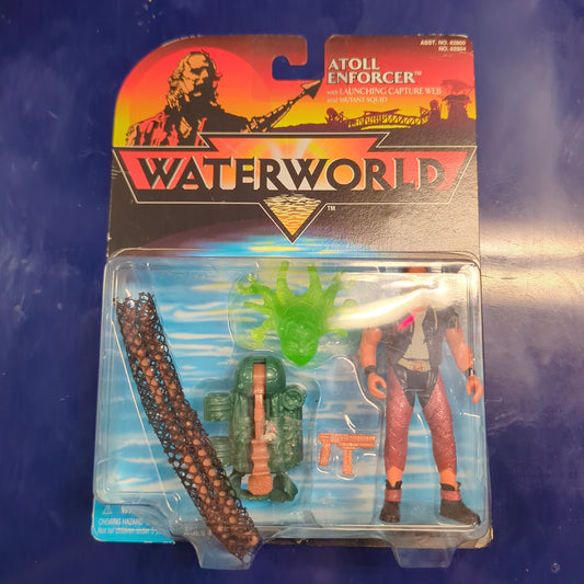 VTG Waterworld ATOLL ENFORCER Mutant Squid Action Figure 1995 Kenner ~ NEW MOC FRENLY BRICKS - Open 7 Days