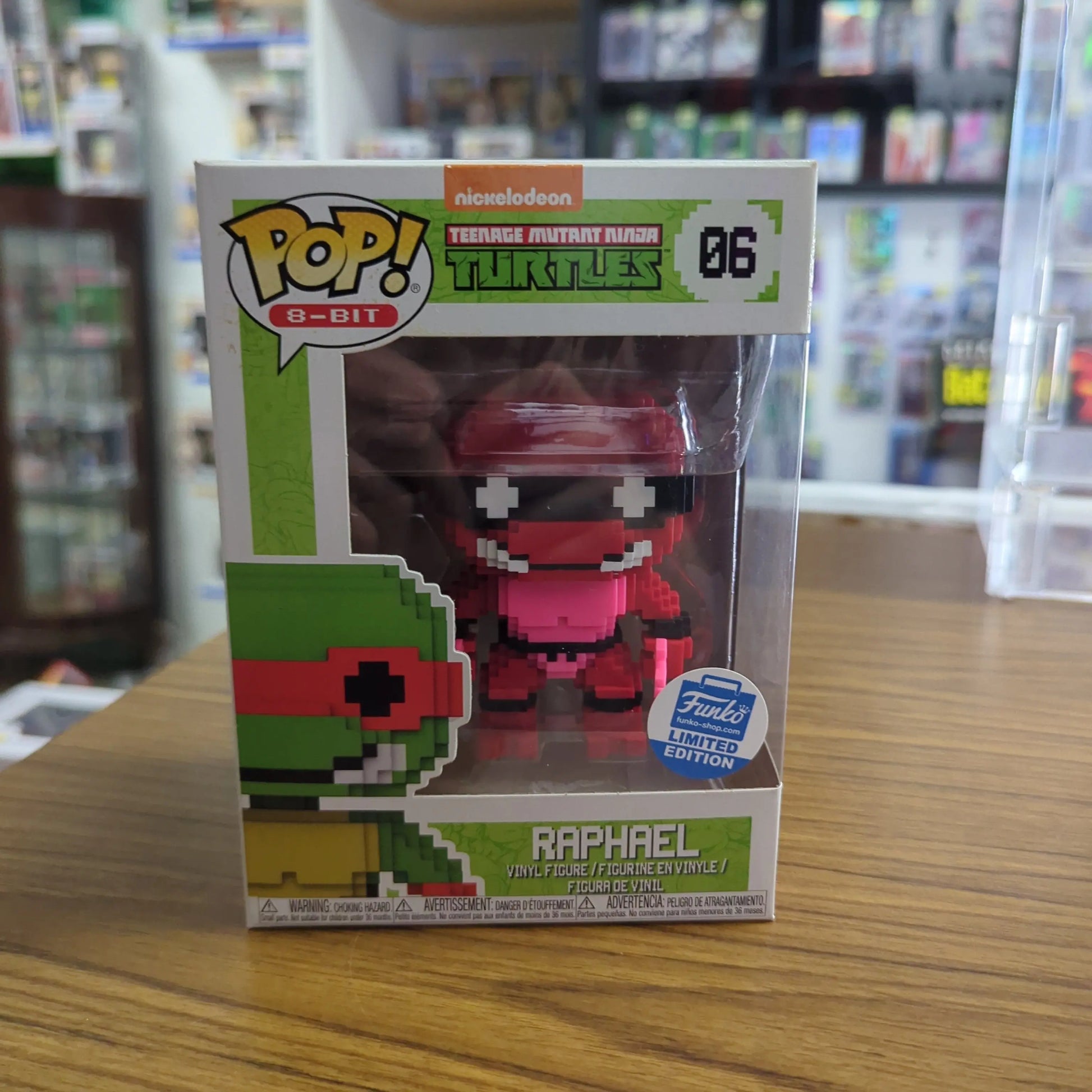 Funko POP! 8-Bit - TMNT - Raphael (Neon Red Funko Ex) #06 FRENLY BRICKS - Open 7 Days