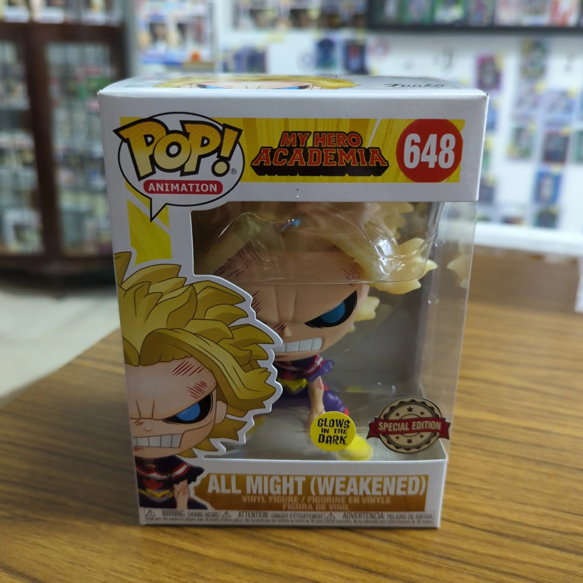 Funko Pop! My Hero Academia - All Might (Weakened) 648 Glows in the Dark Special FRENLY BRICKS - Open 7 Days