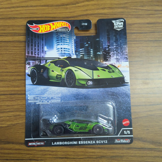 Hot Wheels Premium 2022 Car Culture Exotic Envy - Lamborghini Essenza SCV12 FRENLY BRICKS - Open 7 Days