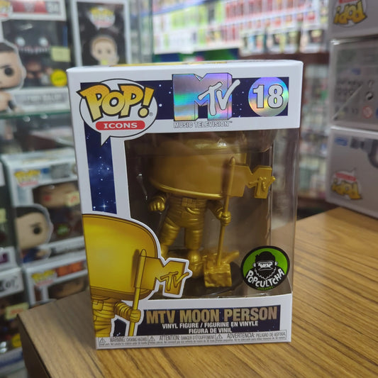 MTV Moon Person Gold #18 Popcultcha Exclusive Funko Pop! Vinyl FRENLY BRICKS - Open 7 Days